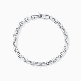 Pulsera Rolo en Oro Blanco de 18 Kt
