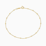 Pulsera Cadena Bolitas en Oro Amarillo de 18 Kt