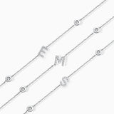 Pulseira MY Initial Diamond em ouro branco 18 K