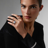 Pulsera Luz de Luna Velia de Eslabones y Diamantes en Oro Blanco de 18 Kt