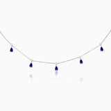 Gargantilha Sapphire Eternity Colors em ouro branco 18 K