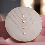 Gargantilha Joy Half Moon em ouro amarelo 18 K