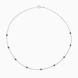 Colar Sapphire Stud Colors em ouro branco 18 K