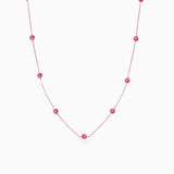 Gargantilla Stud Colors de Rubíes en Oro Rosa de 18 Kt