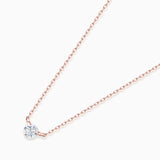 Gargantilha de diamante flutuante em ouro rosa 18K