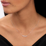 Gargantilla Luz de Luna de Diamantes en Oro Blanco de 18 Kt