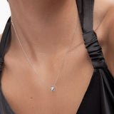 Mimosa Wind Rose Necklace in 18k White Gold