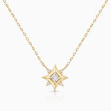 Mimosa Wind Rose Necklace in 18k Yellow Gold