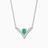 Gargantilha Mia Emerald e Diamond em ouro branco 18K