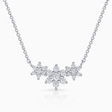 Gargantilla Rosette Trilogy de Diamantes en Oro Blanco de 18 Kt