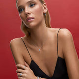 Gargantilla Amelie de Aguamarina en Oro Blanco de 18 Kt