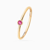Stud Colours Ruby Ring in 18k Yellow Gold