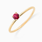 Sortija Slim B. de Rubí en Oro Amarillo de 18 Kt