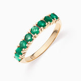 Eternity Colours Emerald Ring in 18k Yellow Gold