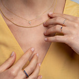 Anel de safira Eternity Colors em ouro amarelo 18 K