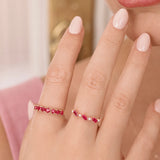 Eternity Colours Ruby Ring in 18k Yellow Gold
