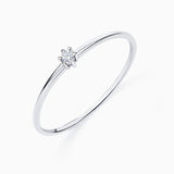 Solitario Petite Diamonds en Oro Blanco de 18 Kt