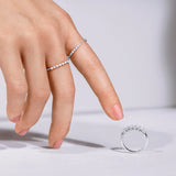 Sortija Diamonds Waterfall de Diamantes en Oro Blanco de 18 Kt