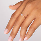 Anel de diamante Clover em ouro rosa 18 K