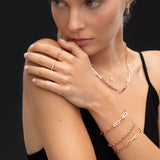 Anel de diamante Clover em ouro rosa 18 K