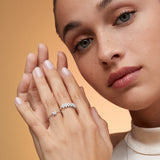 Anel Mimosa Wind Rose em ouro branco 18 K