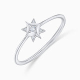 Anel Mimosa Wind Rose em ouro branco 18 K