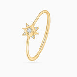 Anel Mimosa Wind Rose em ouro amarelo 18 K