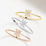 Anel Mimosa Wind Rose em ouro amarelo 18 K