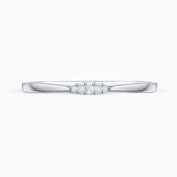 Anel Petite Diamonds Wave em ouro branco 18 K