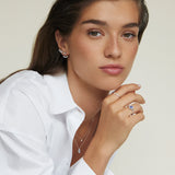 Anel de tanzanita Kilimanjaro rosa e diamante em ouro branco 18K