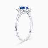 Anel de tanzanita Kilimanjaro rosa e diamante em ouro branco 18K