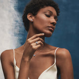 Anel de tanzanita e diamante Indigo Jay em ouro branco 18K