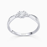 Sortija Lyra de Diamantes 0,26 Cts. en Oro Blanco de 18 Kt