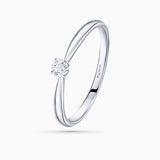 Solitario Always de Diamante 0,10 Cts. en Oro Blanco de 18 Kt