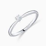Solitario Always de Diamante 0,10 Cts. en Oro Blanco de 18 Kt