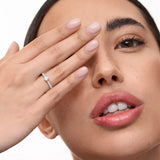 Solitario Always Pavé de Diamantes 0,60 Cts. en Oro Blanco de 18 Kt
