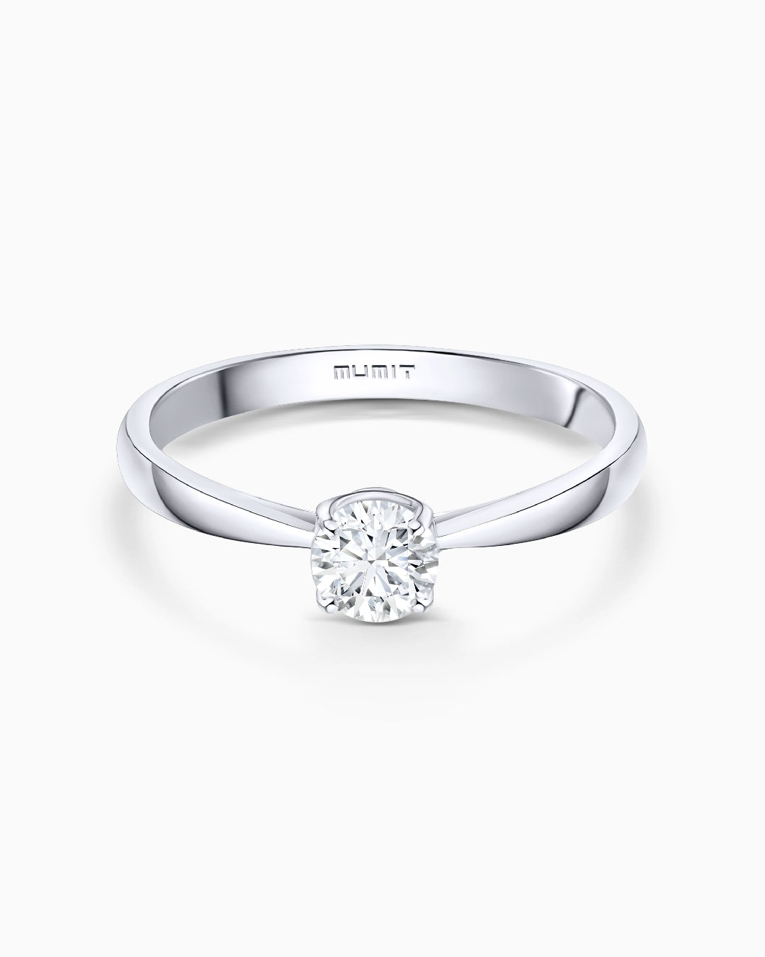 Solitario Always de Diamante 0,40 en Oro Blanco de 18 Kt – MUMIT