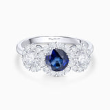 Nerissa Rose Sapphire and Diamond Ring in 18k White Gold