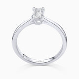 Deco Claire 0.50 ct Solitaire Diamond Ring in 18k White Gold