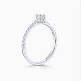 Solitario Odette de Diamantes 0,40 Cts. en Oro Blanco de 18 Kt