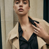 Anel de diamante Selene em ouro branco 18 K