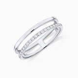 Anel de diamante Selene em ouro branco 18 K