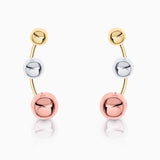 Tricolore Earrings in 18k Yellow, Rose and White Gold