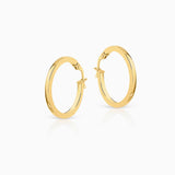 Brincos de argola Midi Hoops Medium 20 mm em ouro amarelo 18 kt