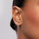 Pendiente My Initial de Diamantes en Oro Blanco de 18 Kt