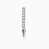 Brinco de piercing Spike Diamonds em ouro branco 18 K