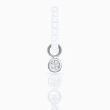 Charm para Pendiente de Aro Chatón de Diamante en Oro Blanco de 18 Kt