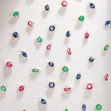 Pendiente Piercing Crown II de Esmeralda en Oro Amarillo de 18 Kt