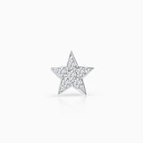 Pendiente Piercing Estrella Moon Diamonds en Oro Blanco de 18 Kt
