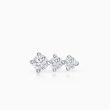 Pendiente Piercing Trinity Diamonds en Oro Blanco de 18 Kt